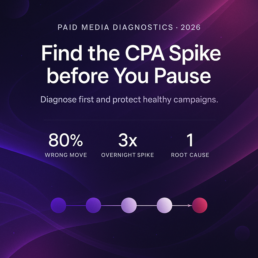 Meta CPA spike fix — 4-step playbook to diagnose and resolve CPA spikes